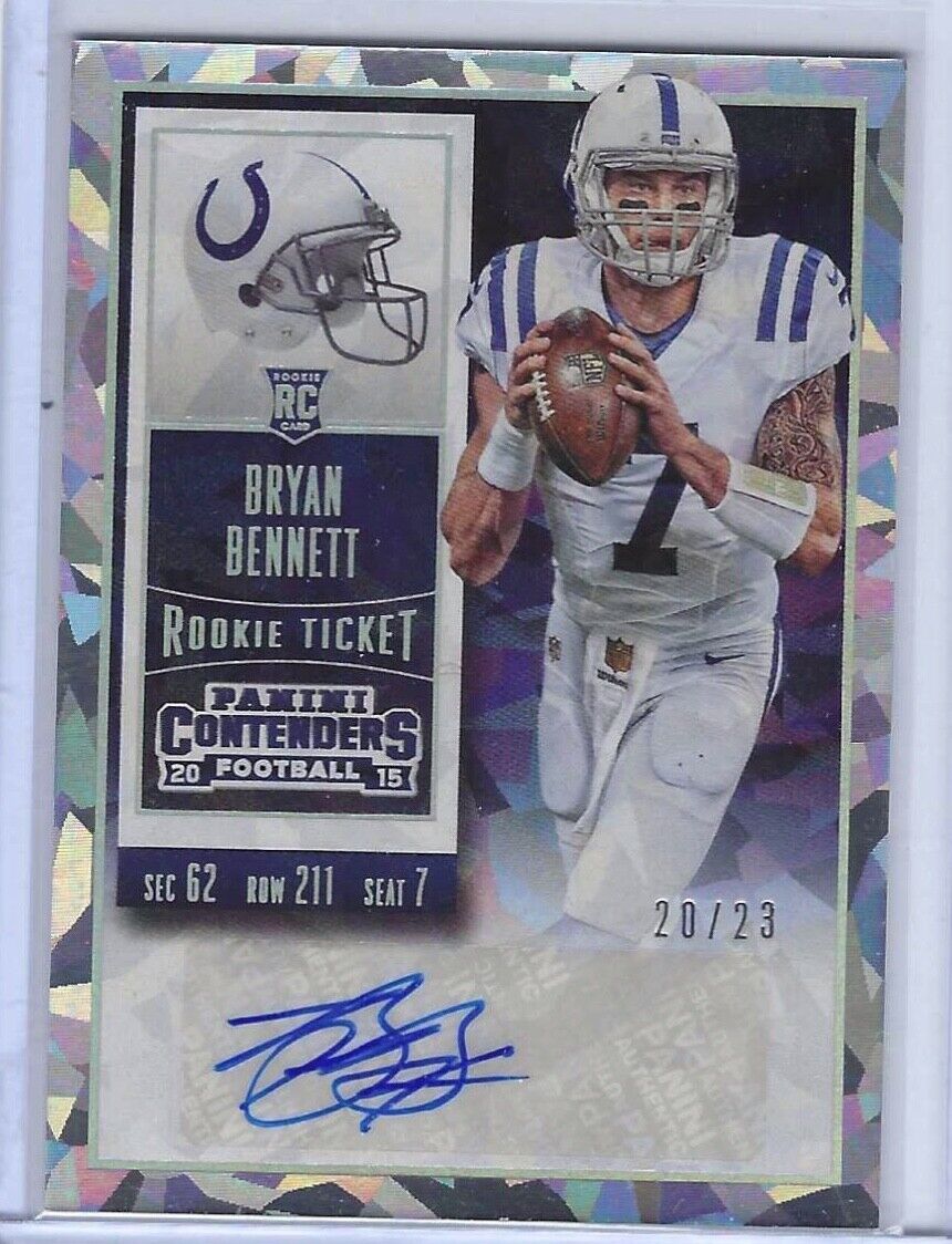BRYAN BENNETT 2015 PANINI CONTENDER ROOKIE CRACKED ICE AUTO RC #D /23