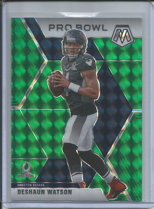 DESHAUN WATSON 2019-20 PANINI MOSAIC PRO BOWL GREEN PRIZM TEXANS