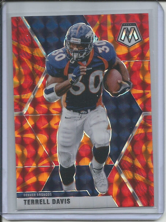 TERRELL DAVIS 2019-20 PANINI MOSAIC REACTIVE ORANGE PRIZM BRONCOS
