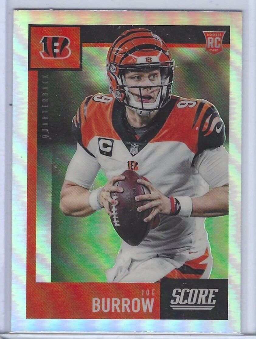 JOE BURROW 2020 CHRONICLES SCORE SILVER PRIZM RC #441