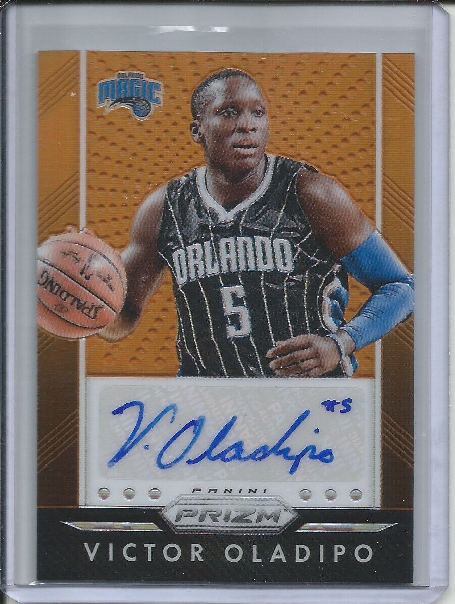 VICTOR OLADIPO 2017-18 PANINI PRIZM ORANGE AUTO #D 60/65