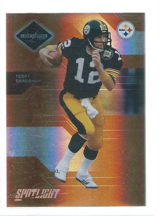 TERRY BRADSHAW 2005 LEAF LIMITED SPOTLIGHT GOLD #D 81/100