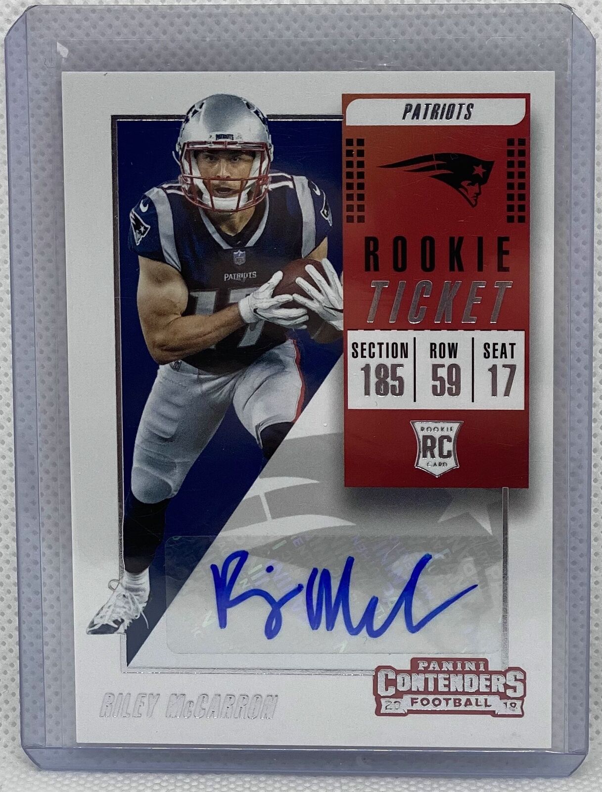 RILEY McCARRON 2018 PANINI CONTENDERS ROOKIE TICKET AUTO RC #312