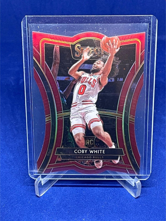 COBY WHITE 2019-20 PANINI SELECT PREMIER LEVEL DIE CUT RED PRIZM RC #D 54/175