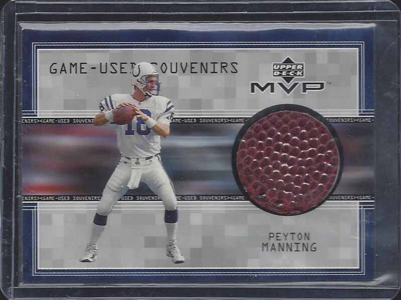 PEYTON MANNING 1999 UPPER DECK MVP GAME USED SOUVENIRS BALL PATCH