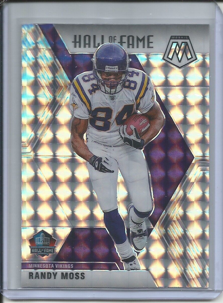 RANDY MOSS 2019-20 PANINI MOSAIC HALL OF FAME SILVER MOSAIC PRIZM VIKINGS