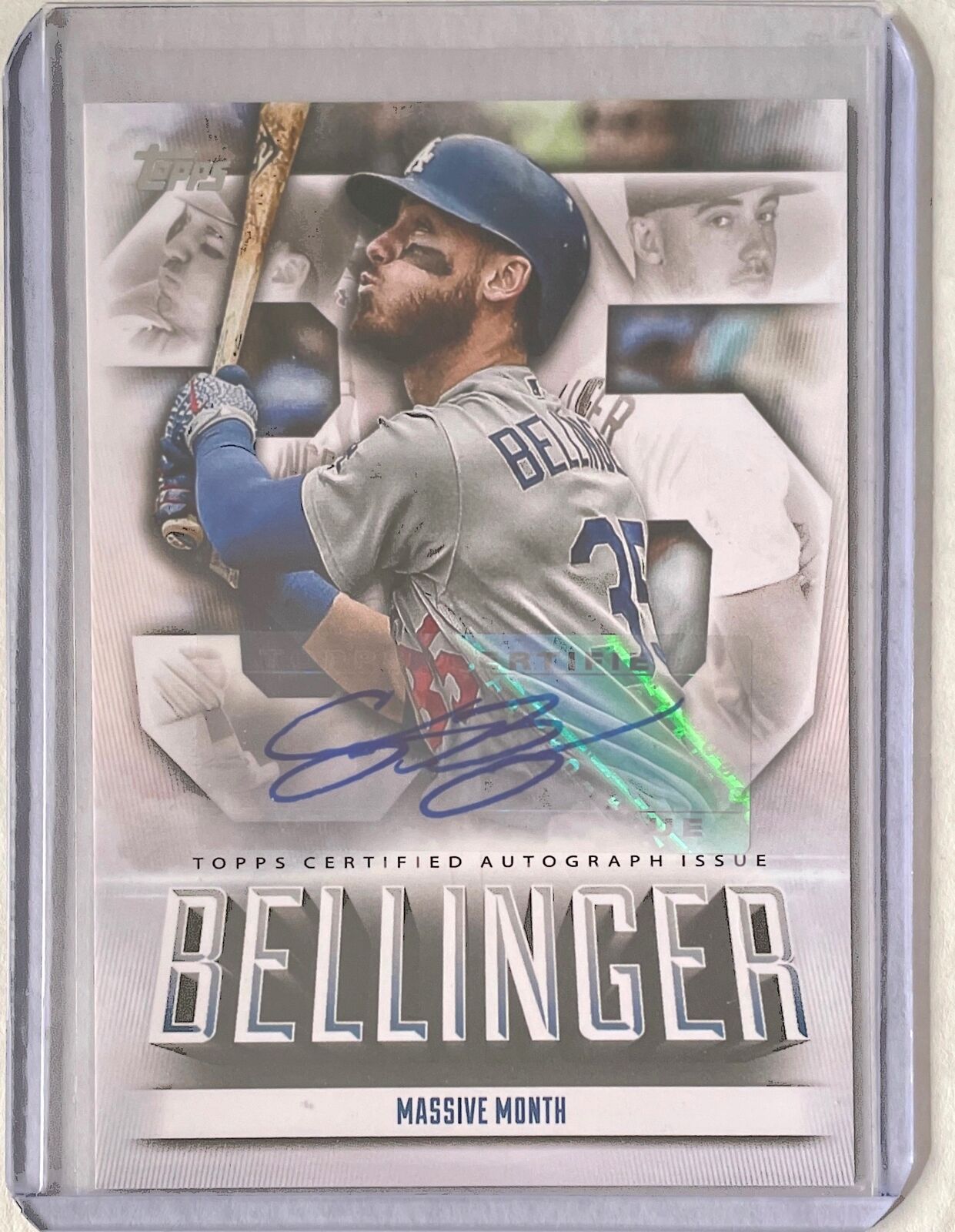 CODY BELLINGER 2021 TOPPS 70 YEARS OF BASEBALL MASSIVE MONTH AUTO #D 3/5
