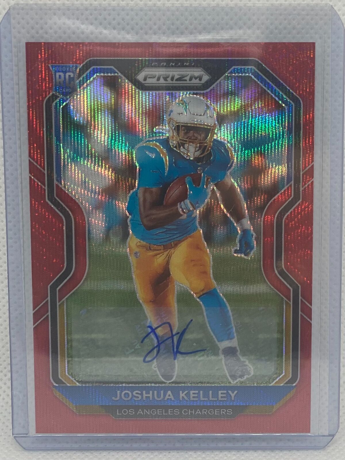JOSHUA KELLEY 2020 PANINI PRIZM RED WAVE PRIZM AUTO RC #D 044/149