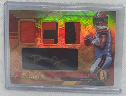 DESHONE KIZER 2017 PANINI GOLD STANDARD TRIPLE PATCH AUTO RC #D 13/25