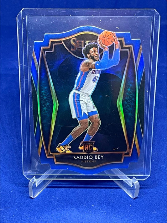 SADDIQ BEY 2020-21 PANINI SELECT PREMIER LEVEL DIE CUT BLUE PRIZM RC #D 84/249