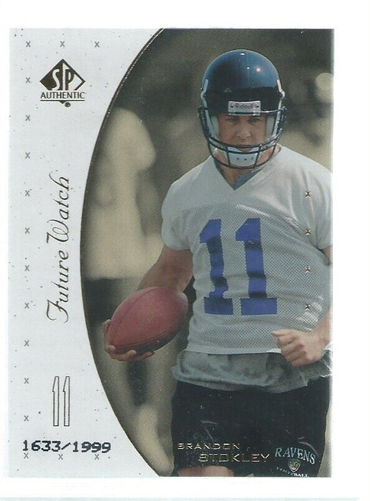 BRANDON STOKLEY 1999 UPPER DECK SP AUTHENTIC FUTURE WATCH RC #D /1999