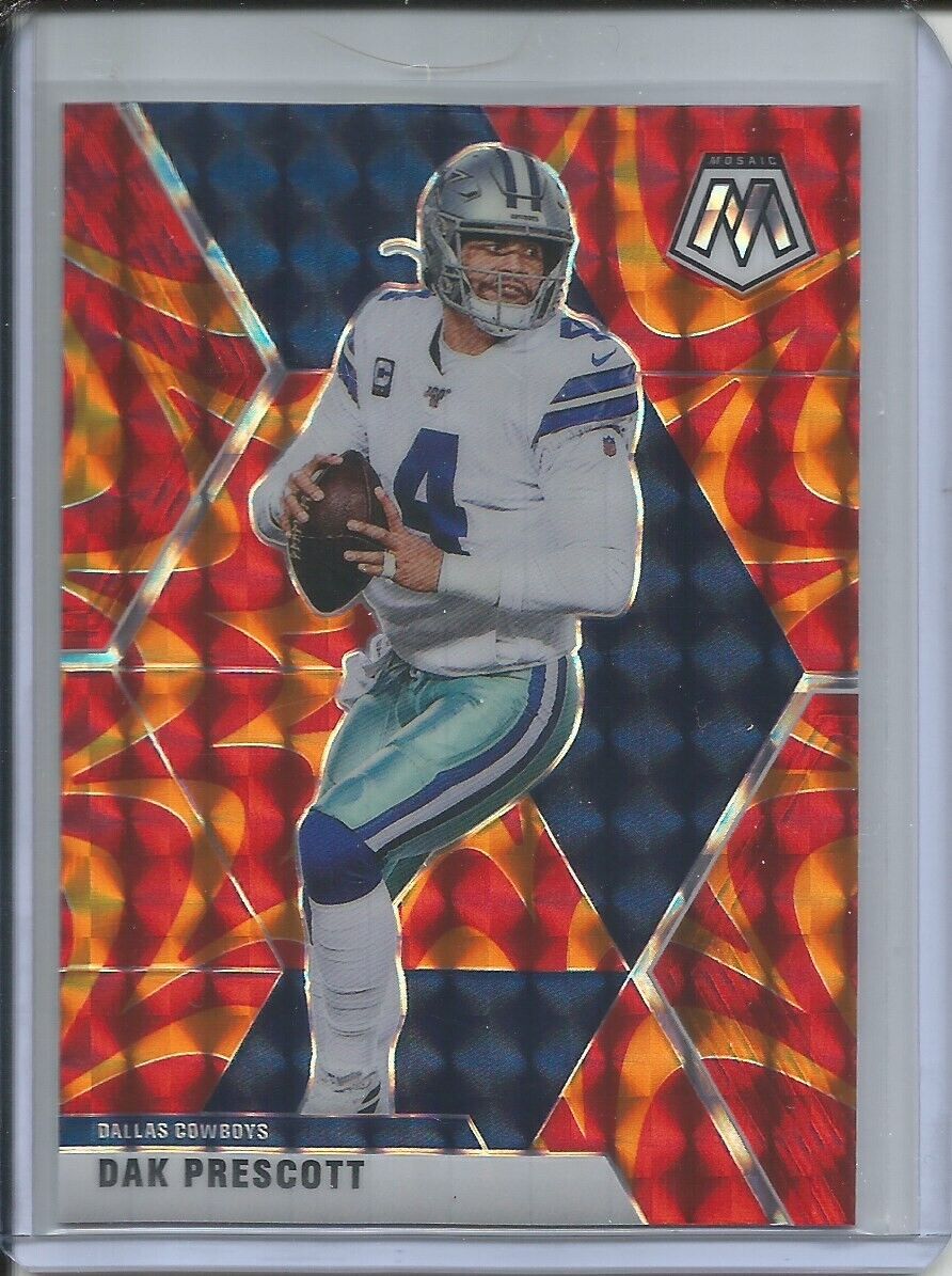 DAK PRESCOTT 2019-20 PANINI MOSAIC REACTIVE ORANGE PRIZM COWBOYS