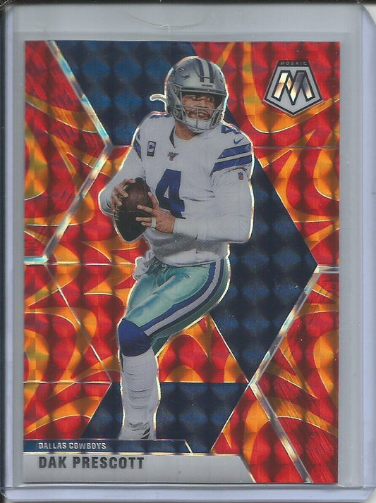 DAK PRESCOTT 2019-20 PANINI MOSAIC REACTIVE ORANGE PRIZM COWBOYS