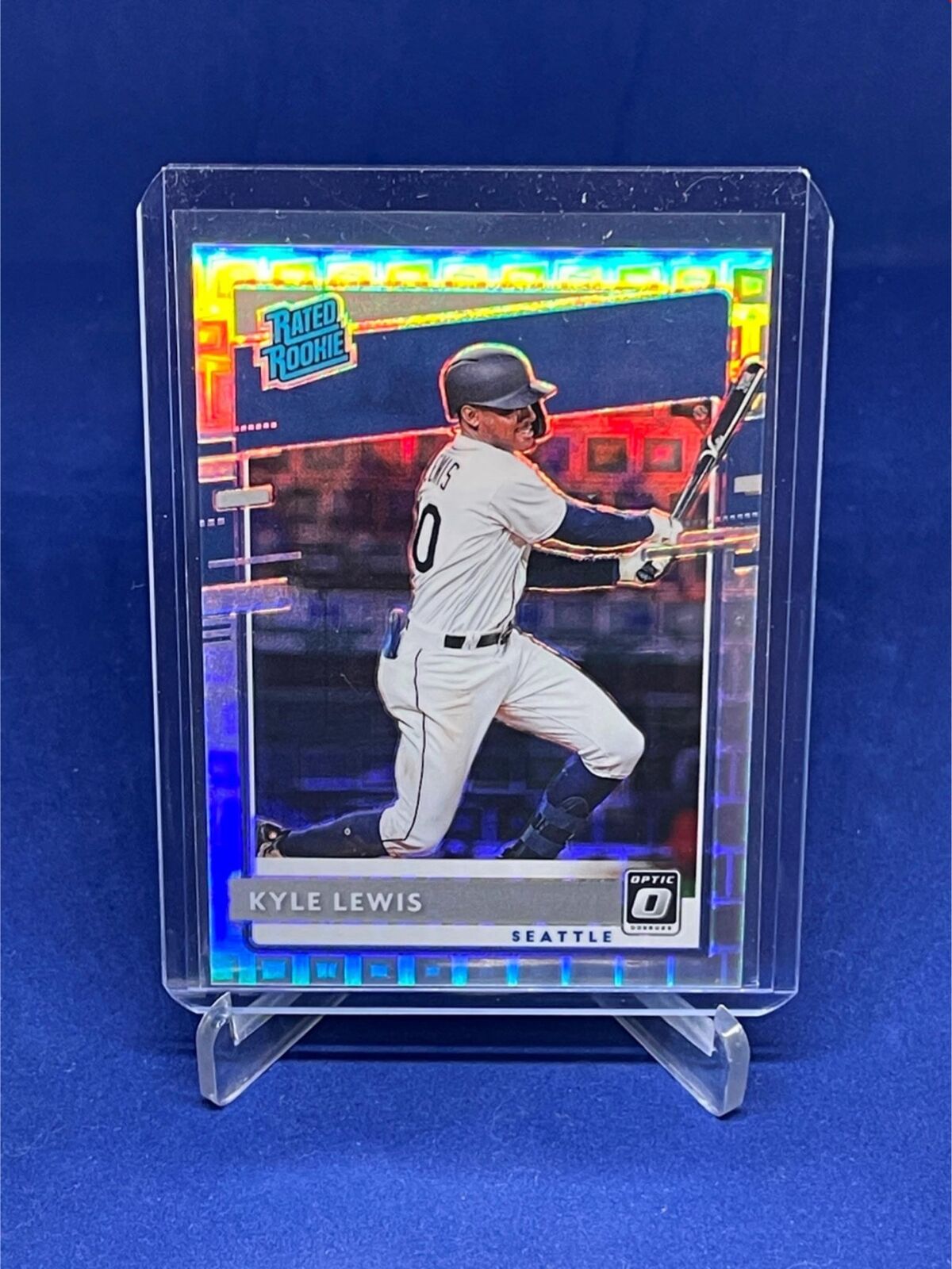 KYLE LEWIS 2020 PANINI DONRUSS OPTIC PANDORA PRIZM HOLO RATED ROOKIE RC #D 27/99