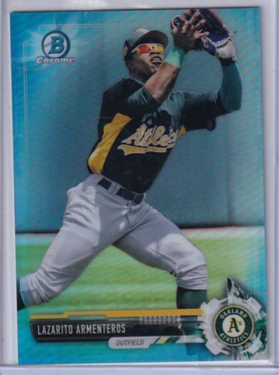 LAZARITO ARMENTEROS 2017 BOWMAN CHROME PROSPECT SKY BLUE REFRACTOR #D 311/399