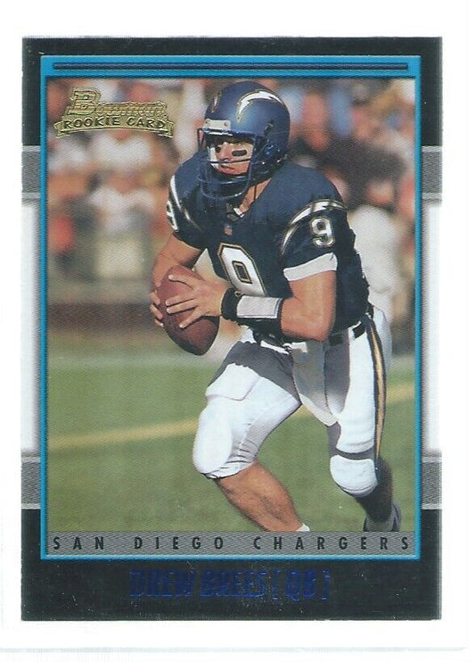 DREW BREES 2001 TOPPS BOWMAN BLUE ROOKIE RC #164