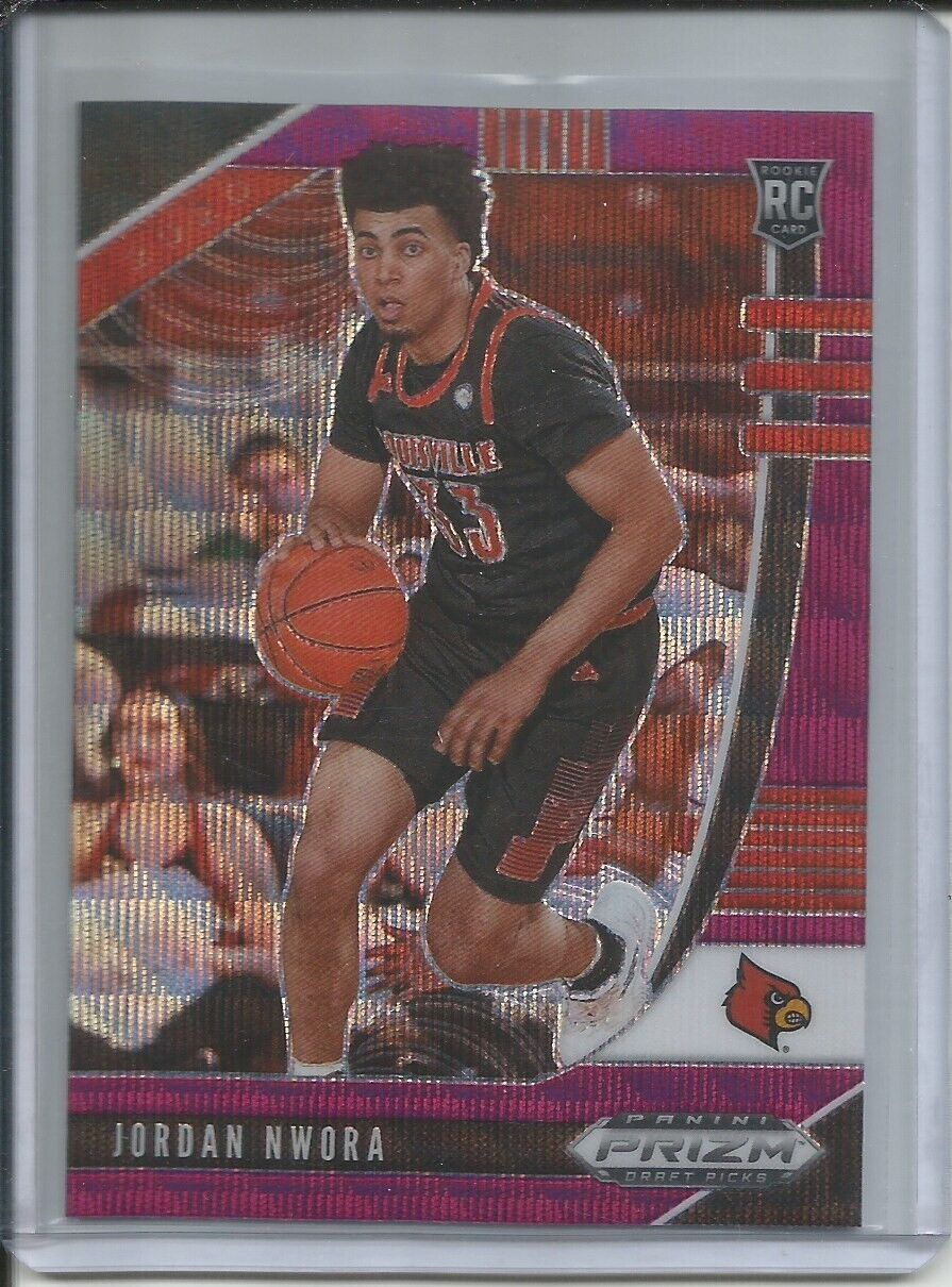 JORDAN NWORA 2020 PANINI PRIZM PURPLE WAVE ROOKIE RC BUCKS