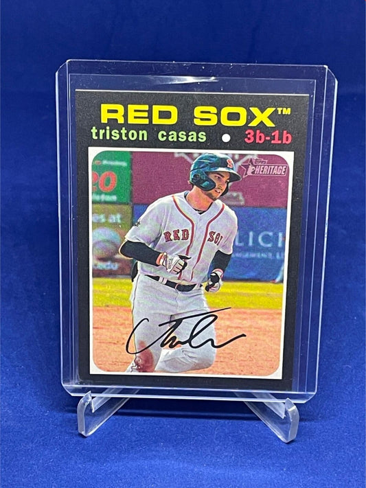 TRISTON CASAS 2020 TOPPS HERITAGE REVERSE FLIP STOCK SSP /5 SHORT PRINT # 130