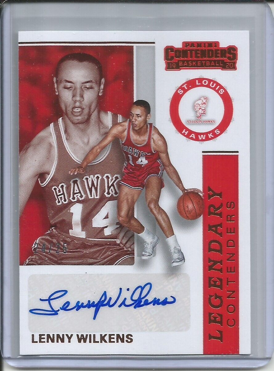 LENNY WILKENS 2019-20 PANINI CONTENDERS LEGENDARY CONTENDERS AUTO #D 24/25