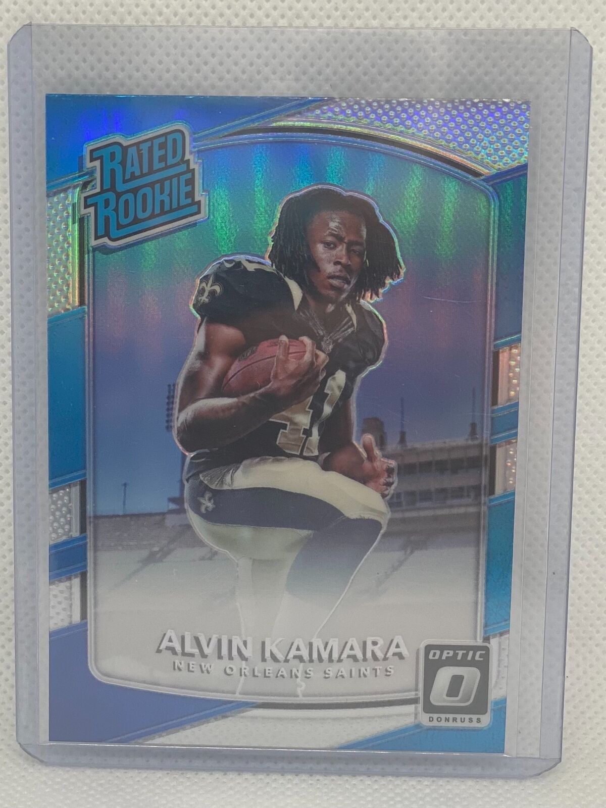 ALVIN KAMARA 2017 PANINI DONRUSS OPTIC RATED ROOKIE SILVER HOLO PRIZM RC #199