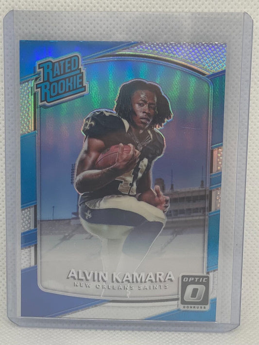 ALVIN KAMARA 2017 PANINI DONRUSS OPTIC RATED ROOKIE SILVER HOLO PRIZM RC #199