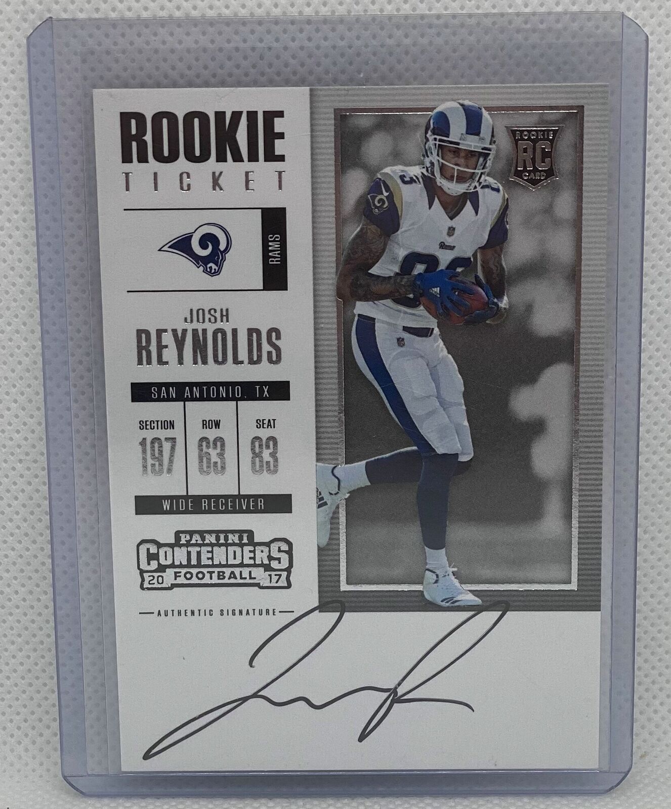 JOSH REYNOLDS 2017 PANINI CONTENDERS ROOKIE TICKET ON CARD AUTO RC #335
