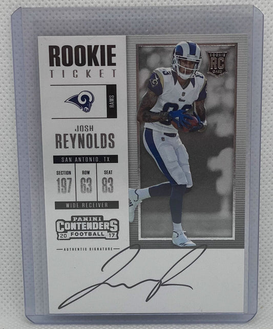 JOSH REYNOLDS 2017 PANINI CONTENDERS ROOKIE TICKET ON CARD AUTO RC #335