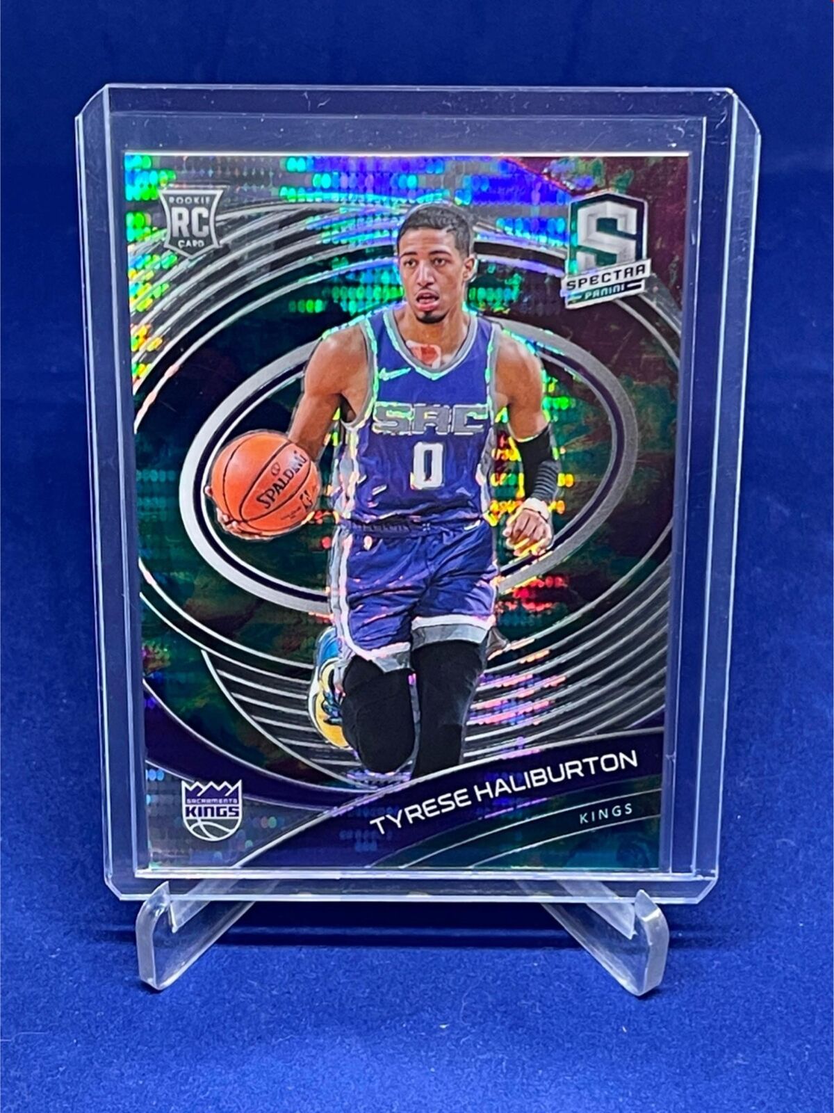 TYRESE HALIBURTON 2020-21 PANINI SPECTRA VARIATION PULSAR PRIZM ROOKIE RC #D /99
