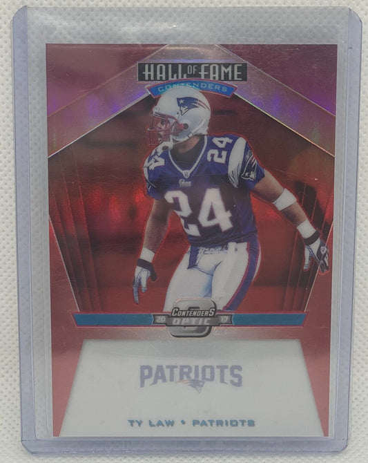 TY LAW 2017 PANINI CONTENDERS OPTIC HALL OF FAME CONTENDERS RED PRIZM #D 23/49