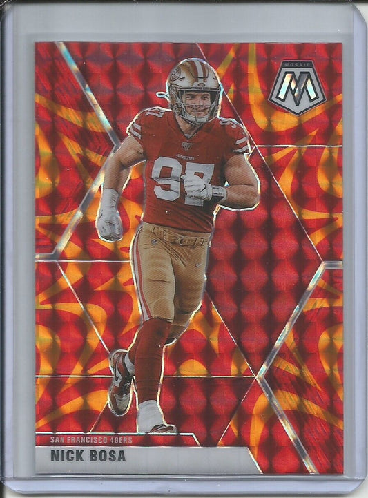 NICK BOSA 2019-20 PANINI MOSAIC REACTIVE ORANGE PRIZM 49ERS