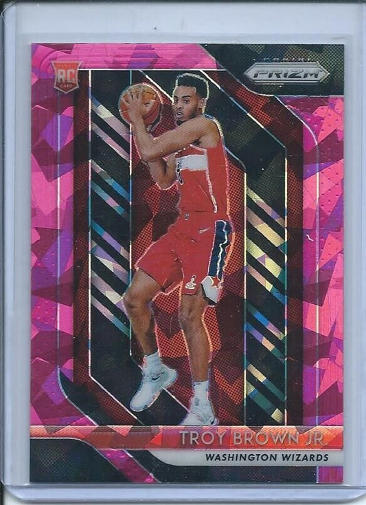 TROY BROWN JR. 2018-19 PANINI PRIZM PINK ICE PRIZMS RC #213