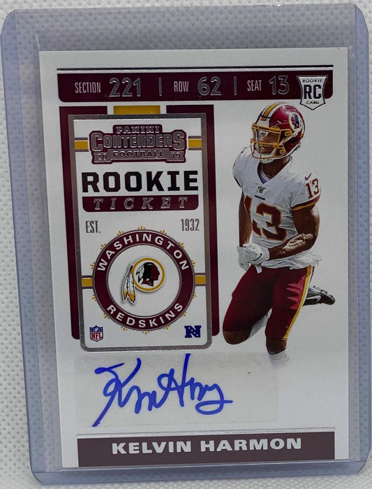 KELVIN HARMON 2019 PANINI CONTENDERS ROOKIE TICKET ON CARD AUTO RC #161