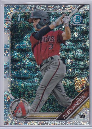 BLAZE ALEXANDER 2019 BOWMAN CHROME 1ST SPARKLE REFRACTOR PROSPECT #D 114/299