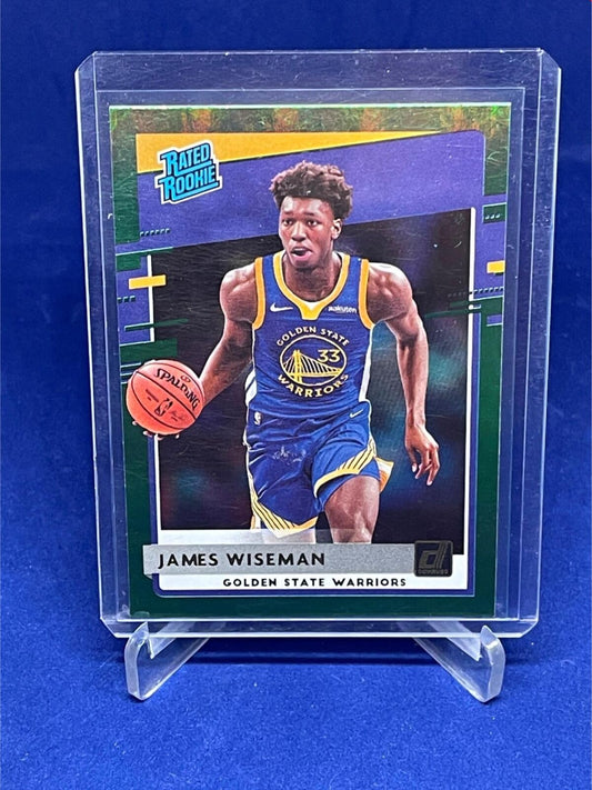 JAMES WISEMAN 2020-21 PANINI DONRUSS RATED ROOKIE GREEN FLOOD RC # 226