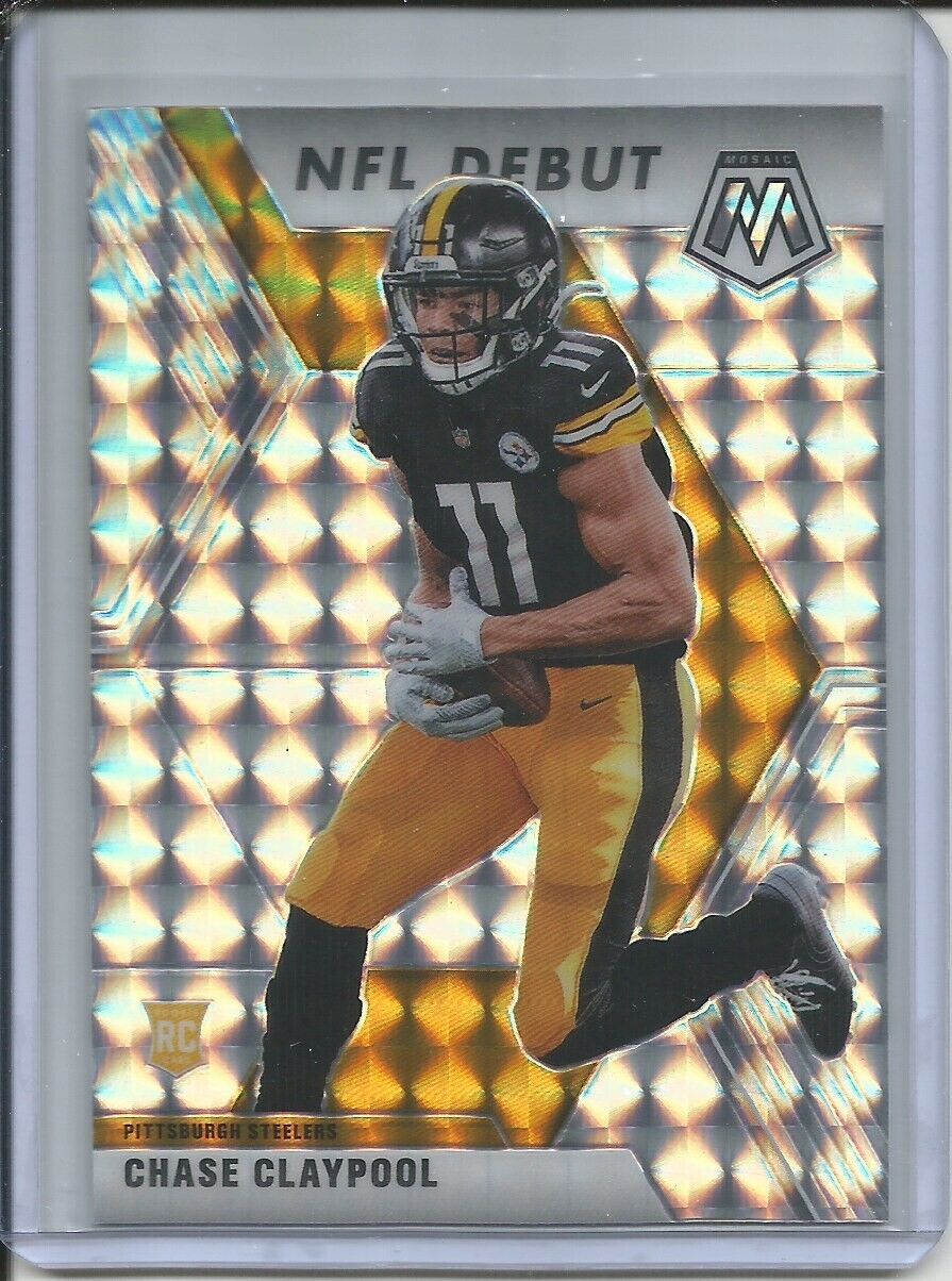 CHASE CLAYPOOL 2019-20 PANINI MOSAIC NFL DEBUT SILVER MOSAIC PRIZM ROOKIE RC
