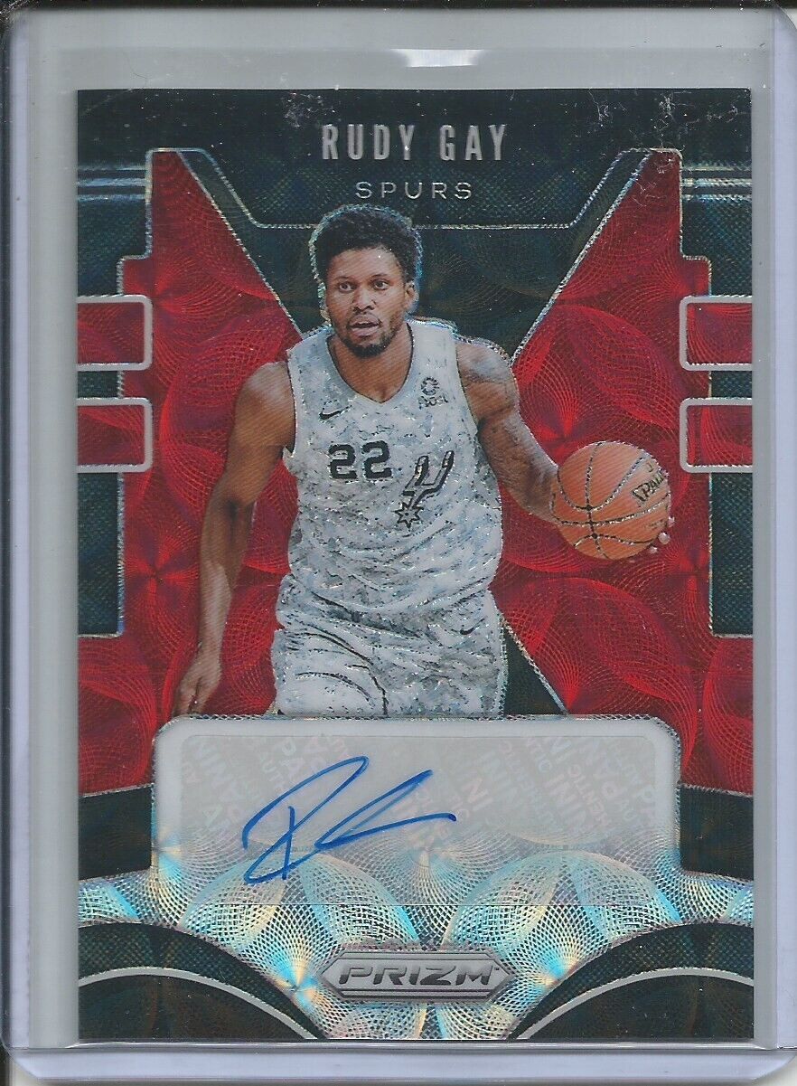 RUDY GAY 2019-20 PANINI PRIZM SIGNATURES SCOPE RED CHOICE PRIZM AUTO
