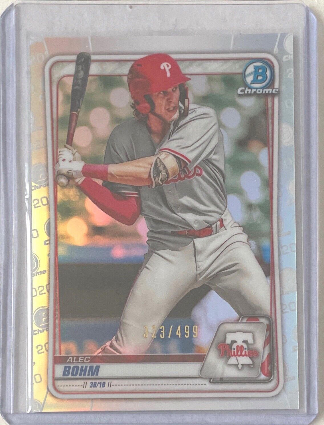 ALEC BOHM 2020 BOWMAN CHROME PROSPECT SILVER REFRACTOR #D 323/499
