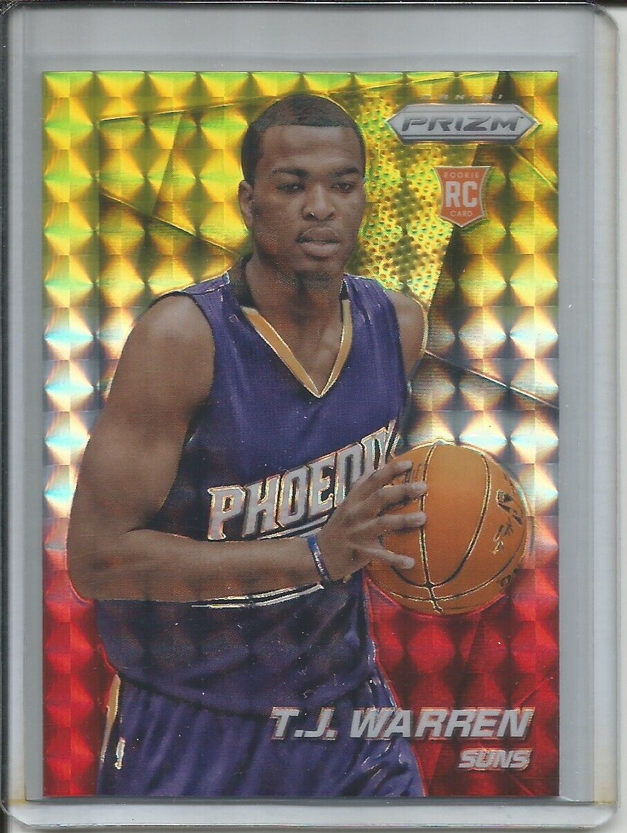 T.J. WARREN 2014-15 PANINI PRIZM YELLOW SILVER RED ROOKIE RC