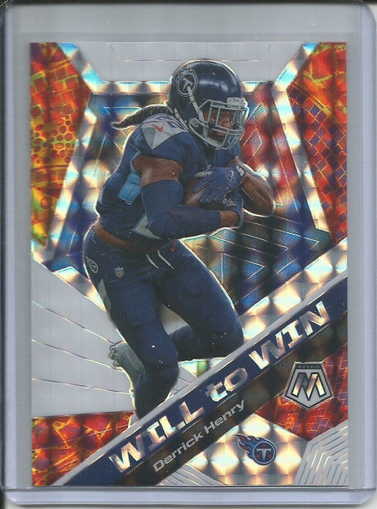 DERRICK HENRY 2019-20 PANINI MOSAIC WILL TO WIN SILVER MOSAIC PRIZM TITANS