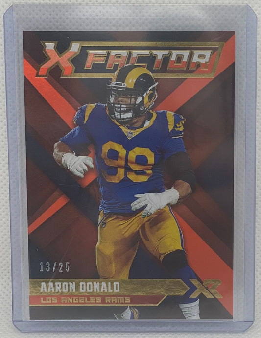 AARON DONALD 2019 PANINI XR X-FACTOR ORANGE #D 13/25
