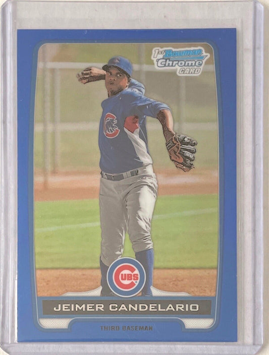 JEIMER CANDELARIO 2012 BOWMAN CHROME 1ST PROSPECT BLUE REFRACTOR #D 127/250