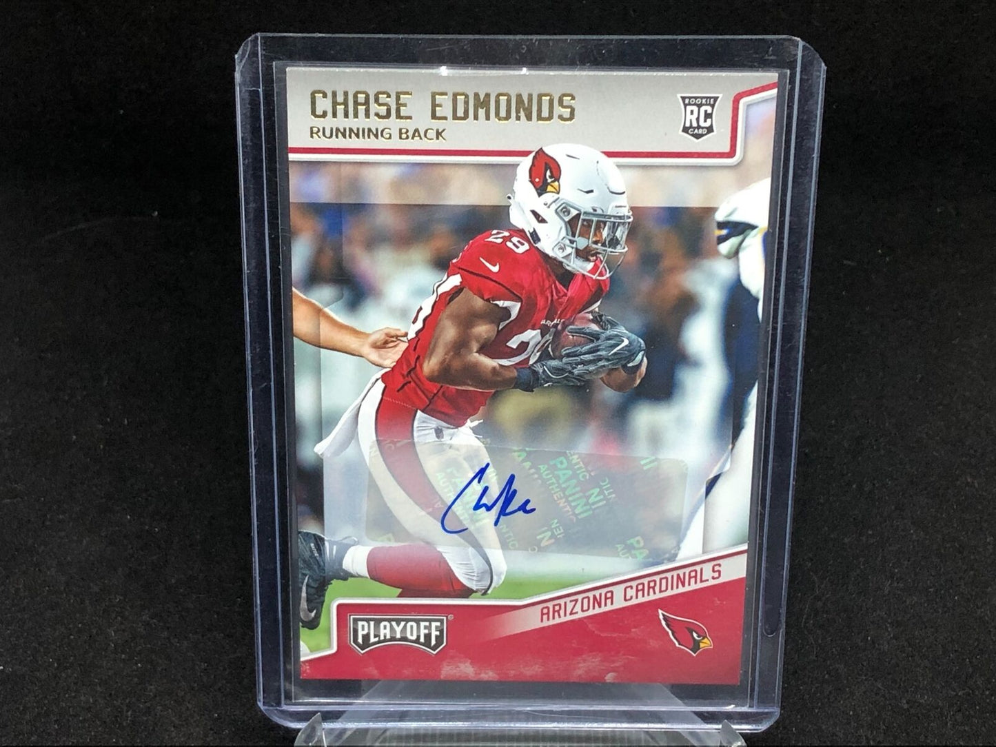 CHASE EDMONDS 2018 PANINI PLAYOFF AUTO RC # 276