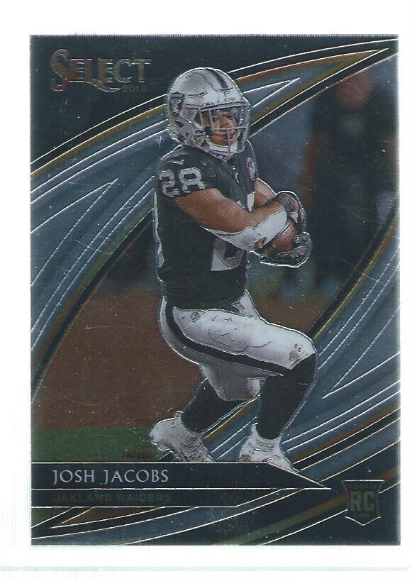 JOSH JACOBS 2019 PANINI SELECT FIELD LEVEL ROOKIE RC #208