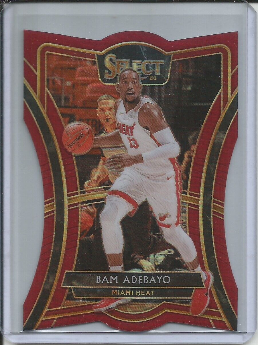BAM ADEBAYO 2019-20 PANINI SELECT PREMIER LEVEL RED DIE CUT PRIZM #D 62/175 HEAT