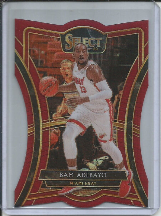 BAM ADEBAYO 2019-20 PANINI SELECT PREMIER LEVEL RED DIE CUT PRIZM #D 62/175 HEAT