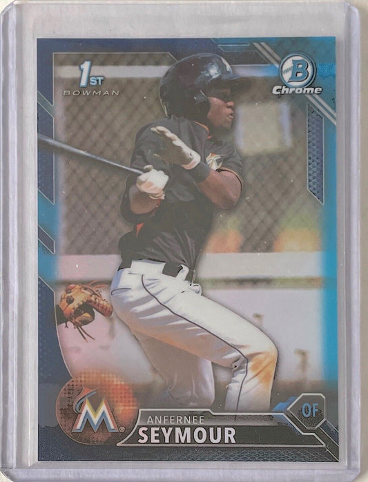 ANFERNEE SEYMOUR 2016 BOWMAN CHROME 1ST PROSPECT BLUE REFRACTOR #D 067/150