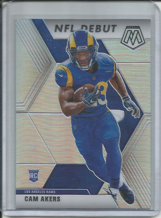 CAM AKERS 2019-20 PANINI MOSAIC NFL DEBUT SILVER PRIZM ROOKIE RC RAMS