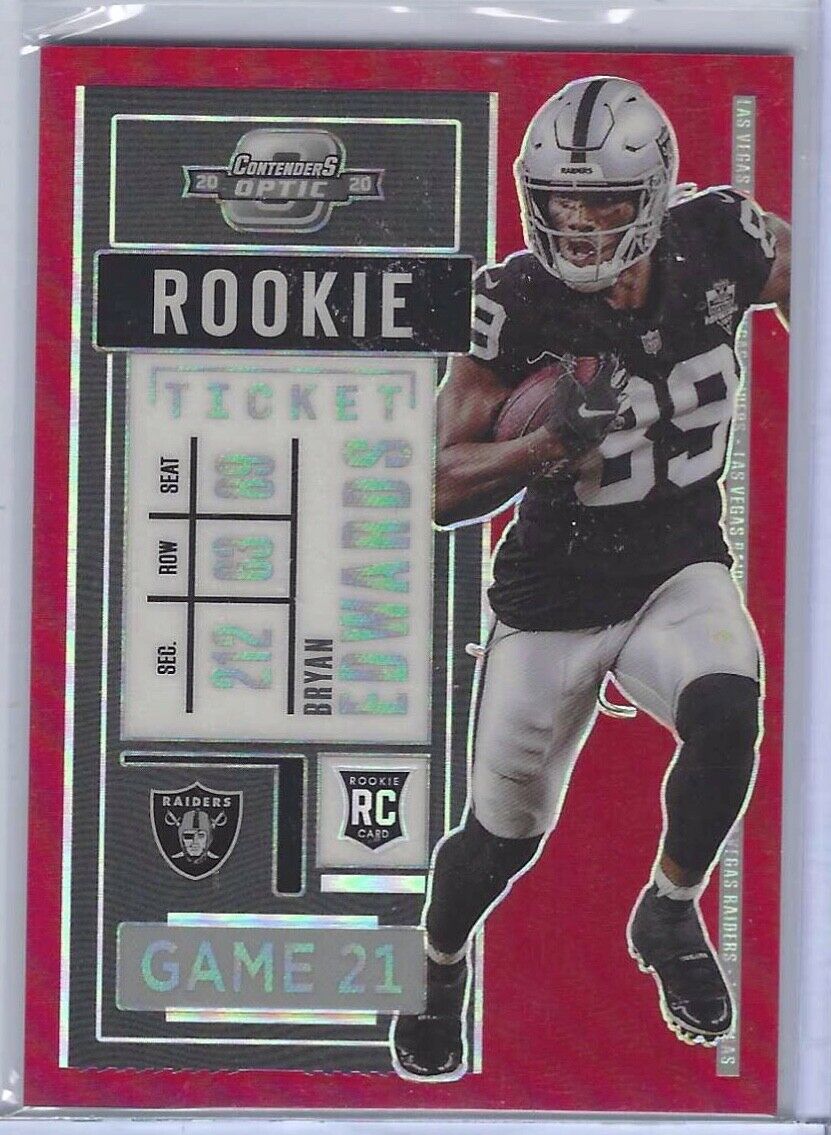 BRYAN EDWARDS 2020 OPTIC CONTENDERS RED PRIZM RC #D 109/125