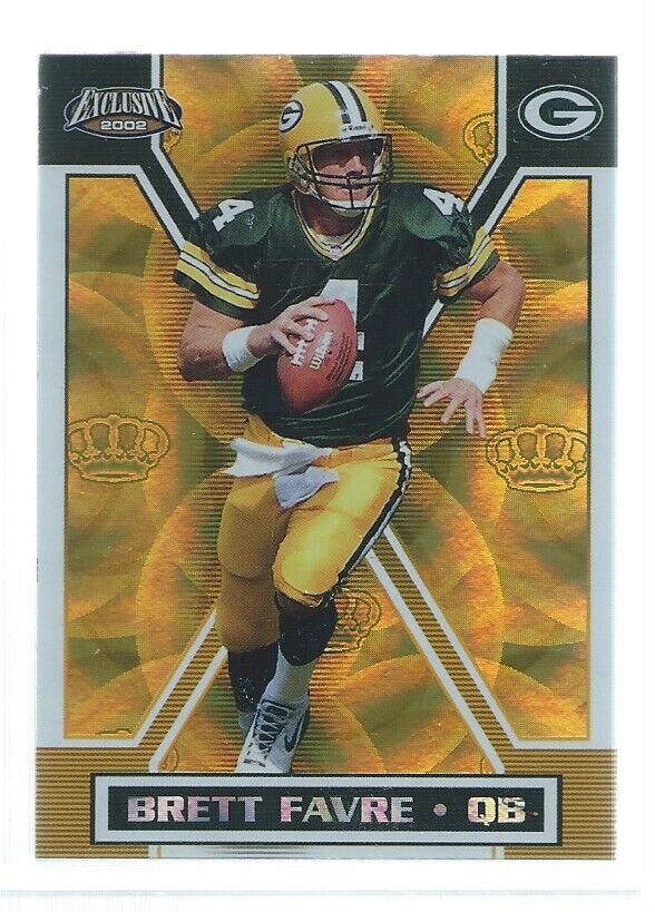 BRETT FAVRE 2002 PACIFIC EXCLUSIVE GOLD #63