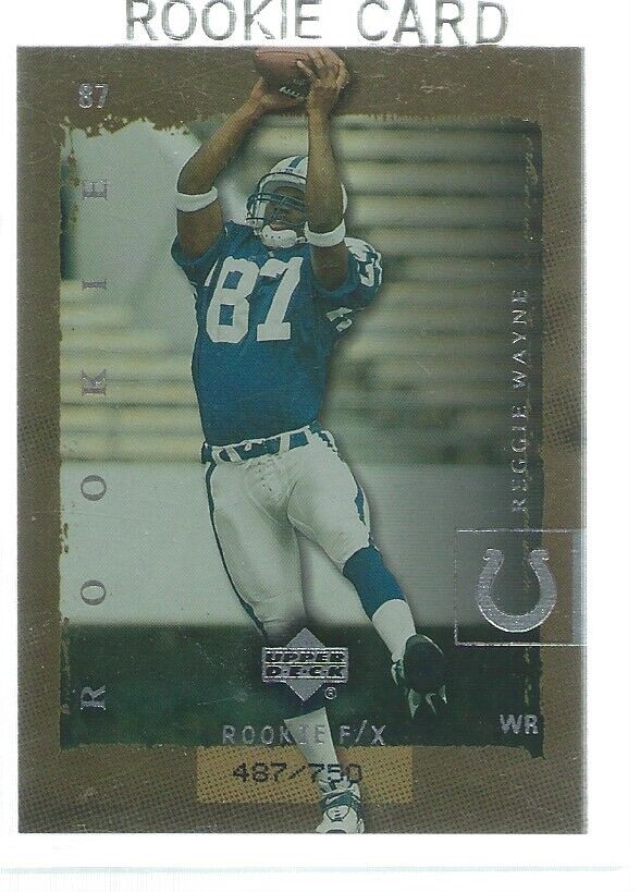 REGGIE WAYNE 2001 UPPER DECK F/X ROOKIE RC #D 487/750